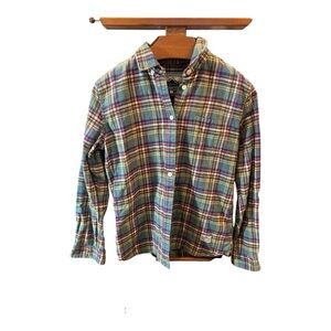 Penfield Plaid Flannel Button Down Shirt Medium women’s boyfriend fit